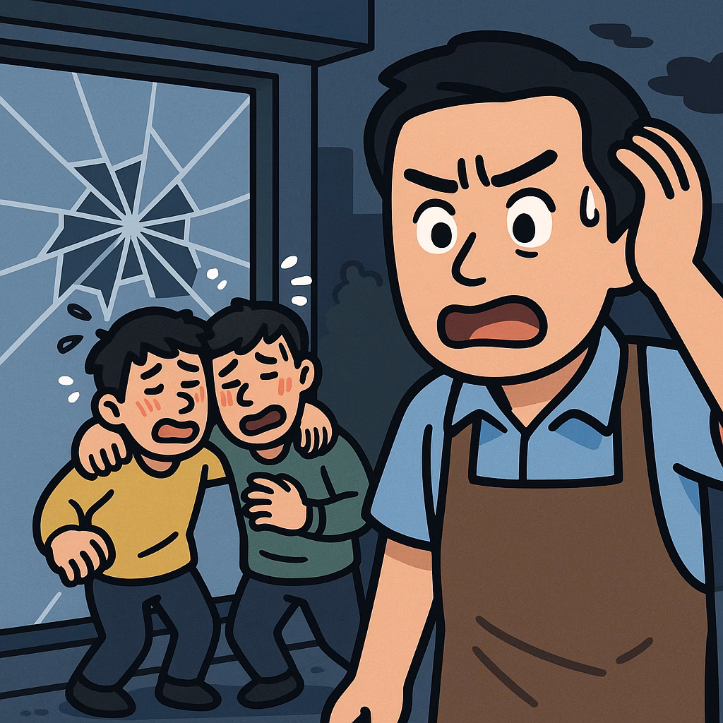 만취 2명이 부순 매장 유리…“고의 아니라 신고 안 된다” 억울함 호소한 사장