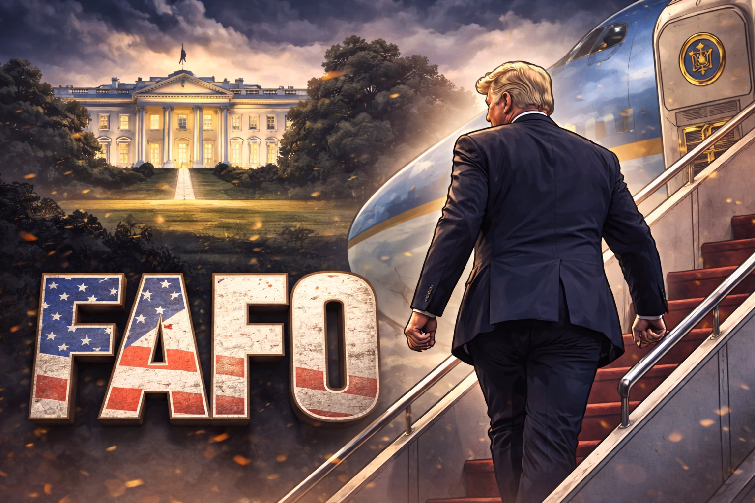 미 백악관의 강경 메시지 논란